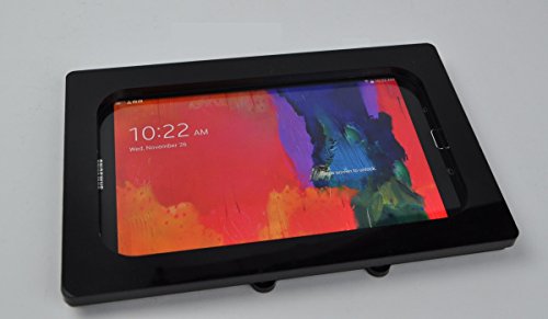 Tabcare Compatible Samsung Galaxy Tab 3 4 8.0 Black Wall Mount Acrylic Security Enclosure For Pos, Kiosk, Store Display #TOP1