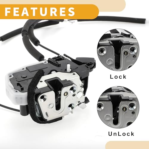 Image of Power Door Lock Actuator Motor No.825011BA0A Rear Left Driver Side Door Latch Actuator Assembly for INFINITI EX35 2008-2012 for INFINITI QX50 2014-2017 with Cable