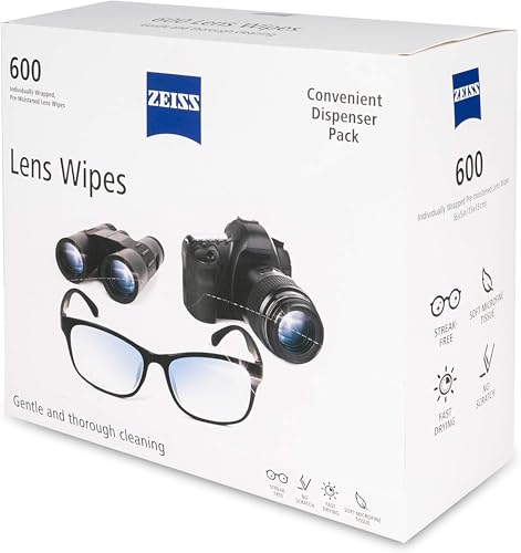 Image of ZEISS Pre-Moistened Lens Cleaning Wipes, 600 Count