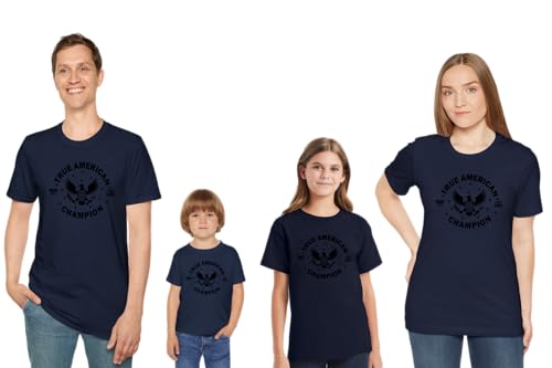 Fourth of July True American Champion Family Matching Graphic Tee Set