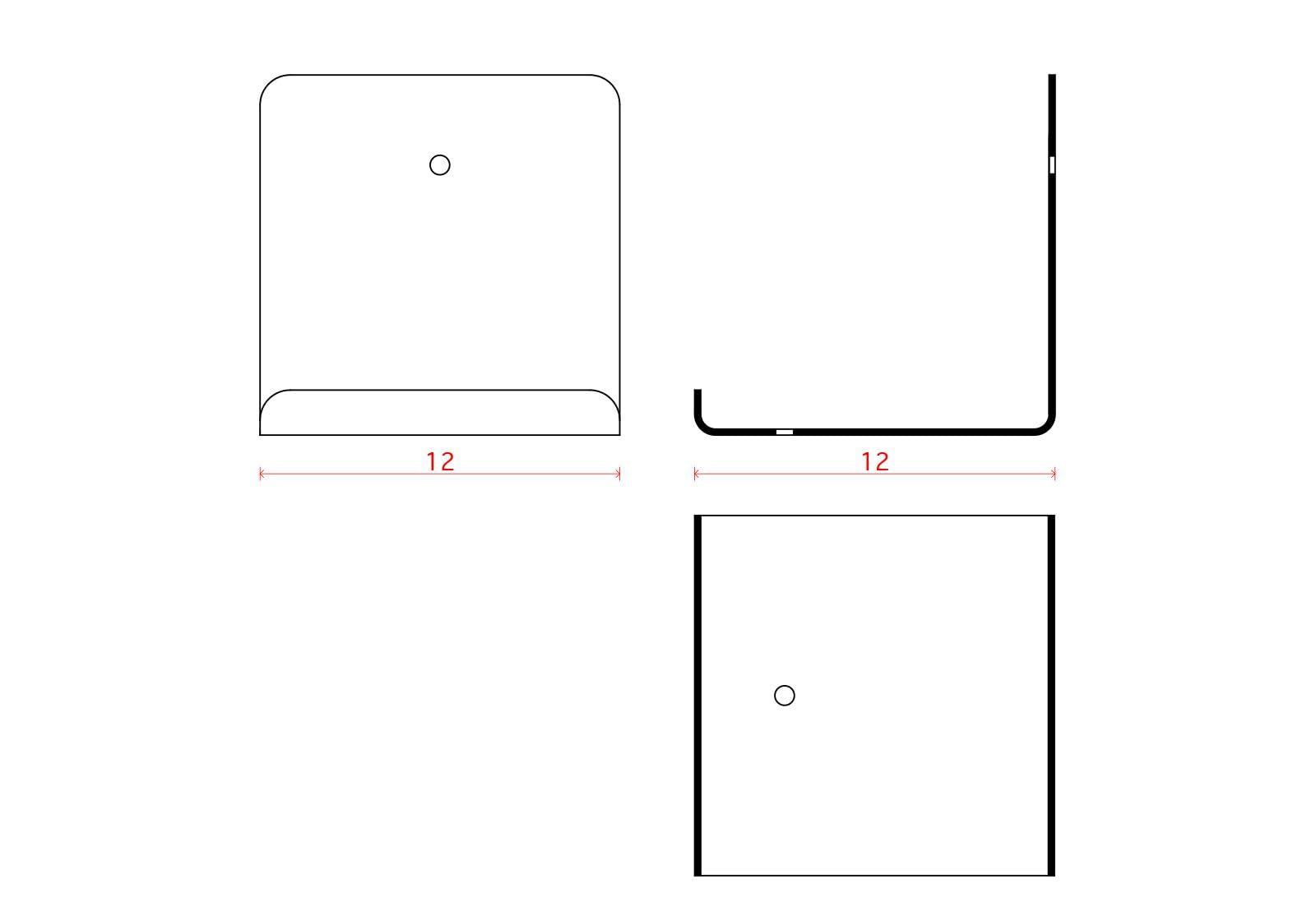 TEEbooks - Lot de 2 Serre-Livres Muraux Invisibles 12 x 12 cm Blanc | Cale Livres Design en Métal | Support Livre pour Bibliothèque et Étagère | Fixation Murale Discrète | Fabriqué en Italie