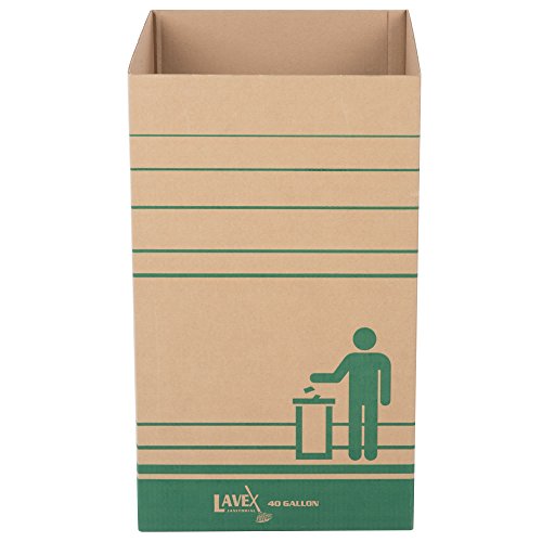 Contenedor de basura y reciclaje de cartón Kraft 40 gal - 2 unidades