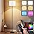 Qaubauyt Floor Lamp for Living Room Bedroom,Lights Floor Lamp with Remote Control and Stepless Dimmable Colors Temperature & Brightness,White Standing Lamps Tall Lamp,LED RGB 9W Bulb Included
