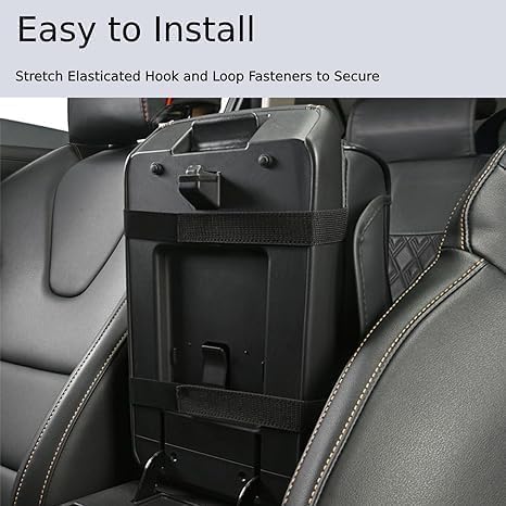 Image of Car Armrest Cushion, 5 in 1 Center Console Cover with 2 Cup Holders, Phone Holder, Tissue Holder, Storage Bag, Multifunctional Leather Heightened Car Armrest Cushion for Most Car (Black)