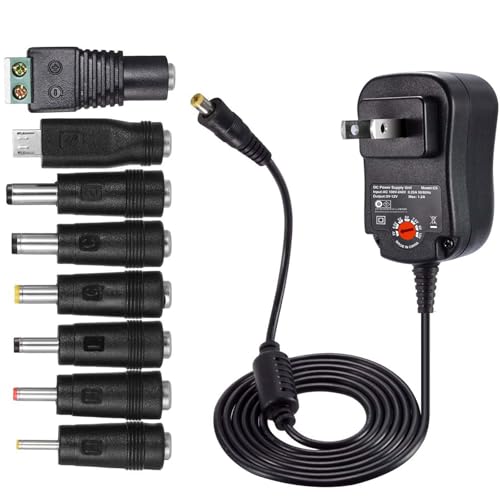 Amazon | 12W マルチ電圧 ACアダプター 3V 4.5V 5V 6V 7.5V 9V 12V