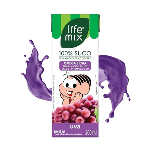 LIFE MIX Turma da Mônica - Suco de Uva em Caixinha - 100% Suco, S...