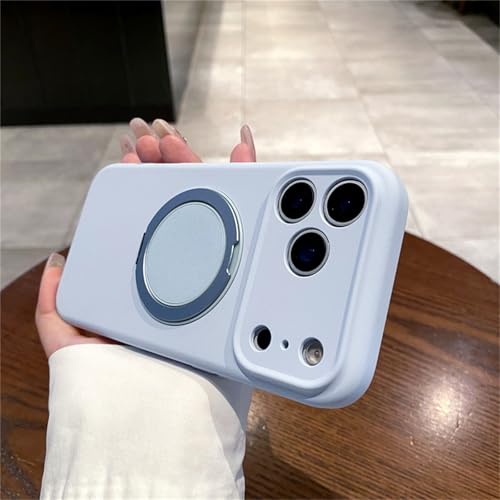iphone15pro 用ケース magsafe対応 液状シリコン ワイヤレス充電 車用マグネット式吸引器 アイフォ15pro インビジブルキックスタンド 持ちやすい 指紋防止 すべらない いphone15pro用 ケース 落下防止の四隅