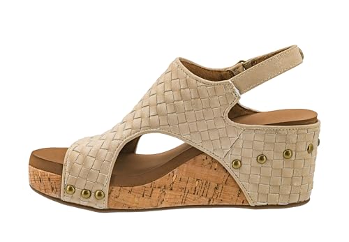Image of Corkys Footwear Womens Carley Wedges, Featuring Corkys EVA Foam Cushioned Insoles, A 2.5 Inch Heel, Lightweight For All Day Wear, And Hook And Loop Closure