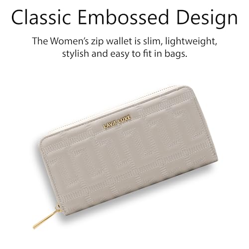 Image of Lavie Luxe Women's Quina25 Large Zip Around Wallet | Gift for Women