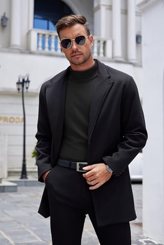 COOFANDY Mens Mock Turtleneck Long Sleeve Shirts Basic Thermal Turtle Neck Undershirt Lightweight Pullover Sweaters Top4