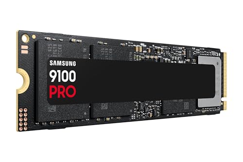 Samsung SSD Interne 9100 Pro, NVMe 2.0 PCIe 5.0x4, Capacité 1To, Vitesse de Lecture jusqu'à 14 800 Mo/s, Les Performances de la Gen5 sur PC et PS5, MZ-VAP1T0BW