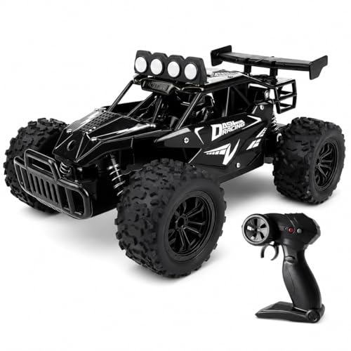 Image of Maruti RC Monster Truck for Kids, 2.4GHz Remote Control Car, 1:16 Scale High Speed Off Road Racing Car with LED Lights, Shockproof Suspension, Rechargeable RC Toy Gift for Boys & Girls 4-12 Years.