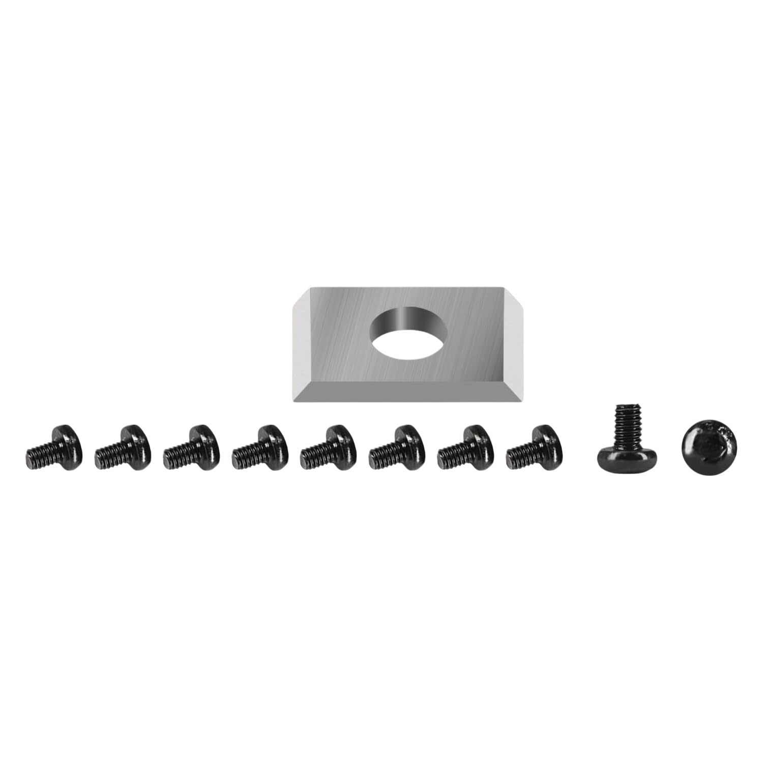 Laxalo One Color 20Pcs/Set Carbide Inserts Blades With Screw, Indexable Cutters 7.5X12x1.5mm For Woodworking Spiral Planer