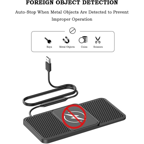 Cargador inalámbrico de coche de 20W para Renault Clio Megane y Scenic con puerto Tipo C 7