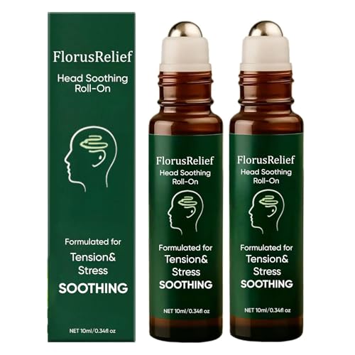 Florus Roll-On Peppermint Essential Oil Roll On for Fast Headache Relief Long-Lasting Support