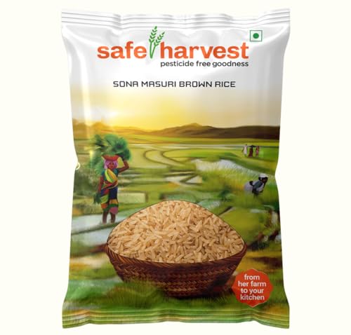 Image of Safe Harvest Sonamasuri Unpolished Brown Rice 5kg| Pesticides Free