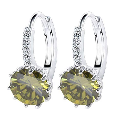 Bijoux tendance en pierres précieuses 925 et gouttes d'oreilles avec zircon