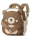 PROTAURI Kindergartenrucksack Jungen mit Brustgurt, Verwandelbarer Tier Rucksack Kinder Reflektierend & Wasserabweisend, Kita Rucksack Leicht für 2-6 Jahre, 11.6L, Bär