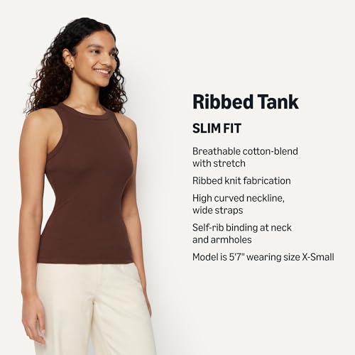 Image of Amazon Essentials Women's Slim-Fit Ribbed Tank Top