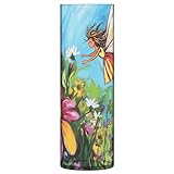 Fairy Flying in The Flower Plastic Cylinder Vases for Flowers 11.8 x 3.9 Inch decorative Vases for Living Room Aesthetic Dining Room Entryway Library floreros para decoracion Decor