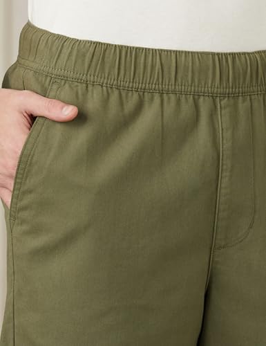 Image of Amazon Brand - Symbol Men's Relaxed Fit Casual Trouser (Elasticated Waistband | 100% Cotton | Available in Plus Sizes)