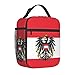 VKKOEWL Austrian Coat of Arms Eagle Flag Lunch Bag Insulated Lunch Box Reusable Tote Bags For Work Picnic Office Travel