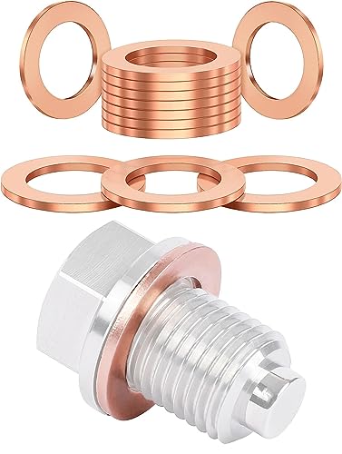 Juego de ARANDELAS de cobre para tapon de carter ARANDELAS CARTER COCHE, PACK 20 unidades. Medidas 10 a 26mm a elegir (10mm)