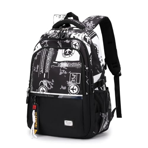 Mochila Masculino Bolsa Escolar Infantil Menino Juvenil Escolar Antifurto Grande Fashion Moderna Reforçada Casual Trabalho Viagens Notebook Universitária (Preto2)