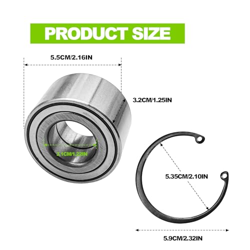 Image of Front Heavy Duty Wheel Bearing & Seal kit - Compatible with Honda 2014-2024 Rancher 420 Rubicon 500 520 / Foreman 500 520, Replace 91051-HR3-A21 90651-HR3-A20