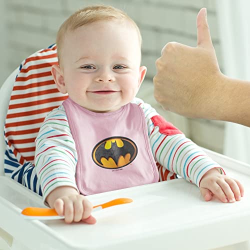 GRAPHICS & MORE The Flash Batman Logo Baby Bib - Pink3