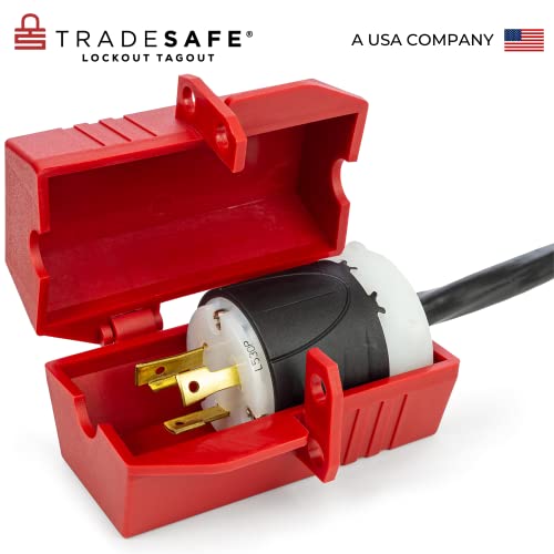 TRADESAFE Plug Lock for Lockout Tagout 110125 Volt Power Cord