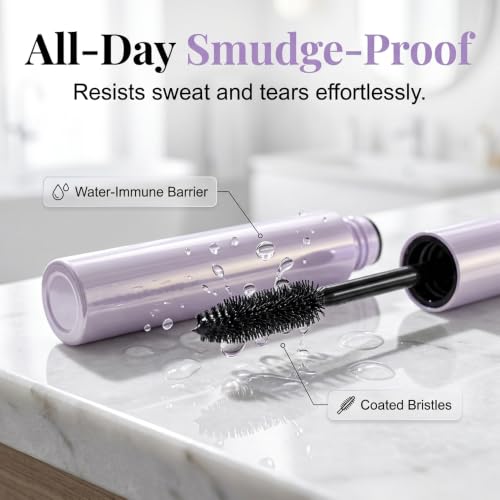 Image of Mascara for Older Women, New Long Lasting Curl Mascara, Smudge-Resistant Lengthening and Volumizing Mascara with Curl for Daily Wear, Water Resistant Lightweight Tubing Mascara for Women (Brown 1pc)