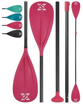 ZLX SUP Paddle Doppio Paddle 3 & 4 Pezzi Regolabile in Alluminio SUP Paddle con Lama in Fibra di Vetro - Perfetto per Surf, Galleggiamento e Divertimento degli Sport Acquatici