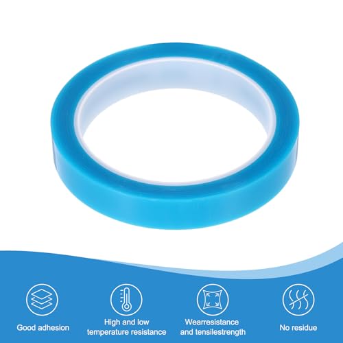Image of PATIKIL 15mm x 50m Refrigerator Tape PET Fridge Non-Residual Adhesive Tape for Fixing Drawer Refrigerator Air Conditioner Printer Sky Blue