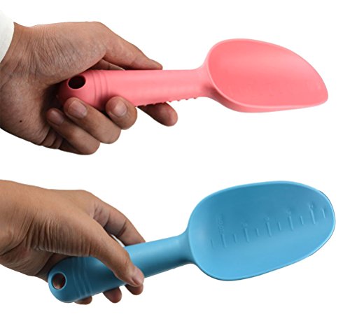 Annymall Composite Muti-Functional Scoop, 2 Piece Plastic Homegrown Gardening Tool Flowerpot Shovel Scoop, Pet's Food Scoop, Beach Sand Shovel 10‘’ #TOP3