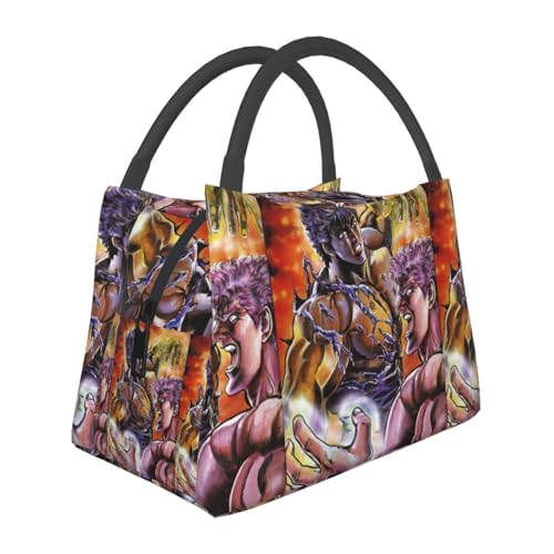 北斗の拳 保冷保温ランチバッグ 折りたたみ式 防水 撥水ポケット付き 通学 オフィス ピクニック用