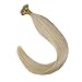 Sunny 14" Nano Ring Hair Extensions Color #60 Platinum Blonde Silky Straight Nano Ring Beads Remy Human Hair Extensions 50g Weight