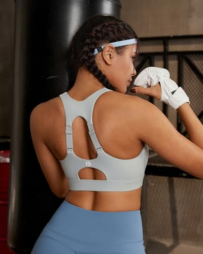 Image of RUNNING GIRL Sports Bras for Women High Support, Adjustable Straps High Impact Racerback Bra with Hook Closure Molded Cup