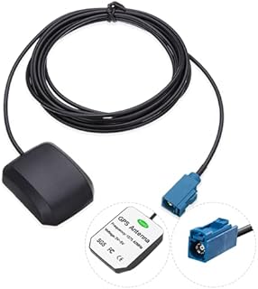 Vecys Car GPS Antenna 1575.42MHz Fakra C Adapter Straight 28DBi with 3M GPS Fakra Antenna Magnetic Base for Auto Vehicles GPS Navigation System GPS Receivers Car DVR