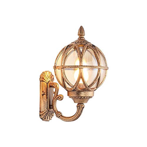 Lumière murale étanche extérieur en verre rétro et aluminium villa