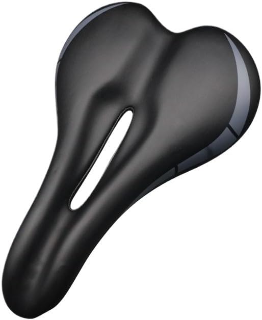 Bicycle Saddle Extra Soft Gel Leather Shock Absorbing Wide Saddle Comfort Soft Cushion for Mountain Road Bike Cycling Padded Seat