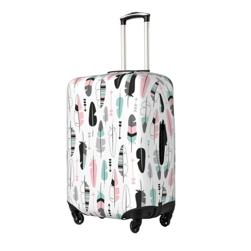 Feather Print Luggage Suitcase Cover Protector Luggage Washable Covers With Concealed Zipper2