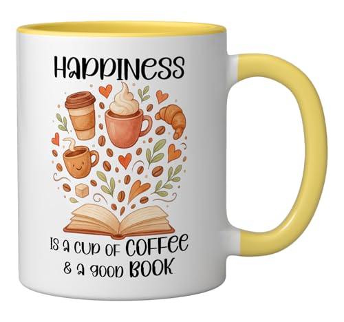 Taza de Cerámica 11 oz Amarilla y Blanca miniatura 2