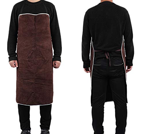 Delantal De Soldadura, Cuero De Vaca Completo Delantal De Soldadura Eléctrico Delantal De...