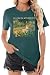 Garden Shirts for Women I'll Be in My Office Gardening Shirt Plant Lover Gardener T-Shirt Vintage Flowers Graphic Tee
