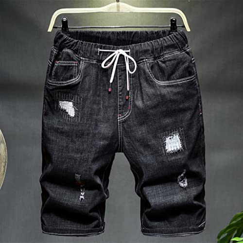 Short en denim en vrac respirant et robuste pour homme forte carrure
