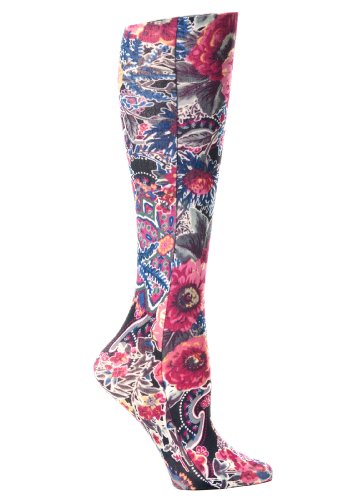 Image of Celeste Stein Therapeutic Graduated Women Compression Socks, Diabetic Socks For Womens, 8-15 mmHg For Regular Calf