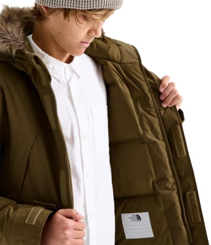 Image of The North Face Boys' McMurdo Parka | Long Waterproof Winter Jacket, 600 Fill Waterfowl Down Insulation, Hand & Chest Pockets, Adjustable Hood, Caraway Seed, X-Small