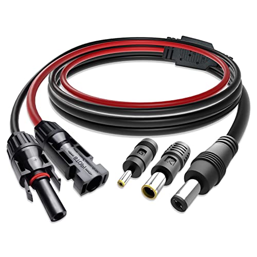 Cabo de extensão do conector do painel solar para adaptador DC 5,5 mm x 2,1 mm 16 AWG 4,59 pés/1,4 m