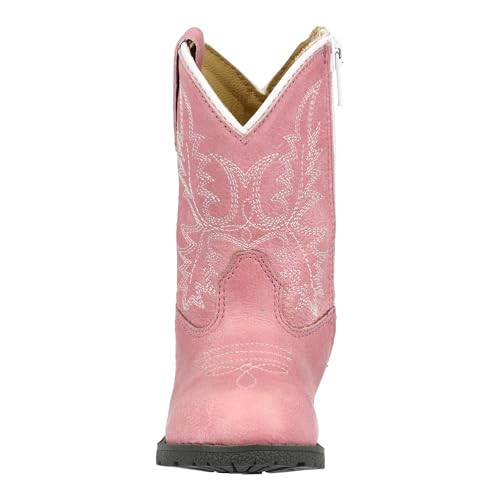 Smoky Mountain Western Boots Girls Zip Hopalong Leather Pink 3423C